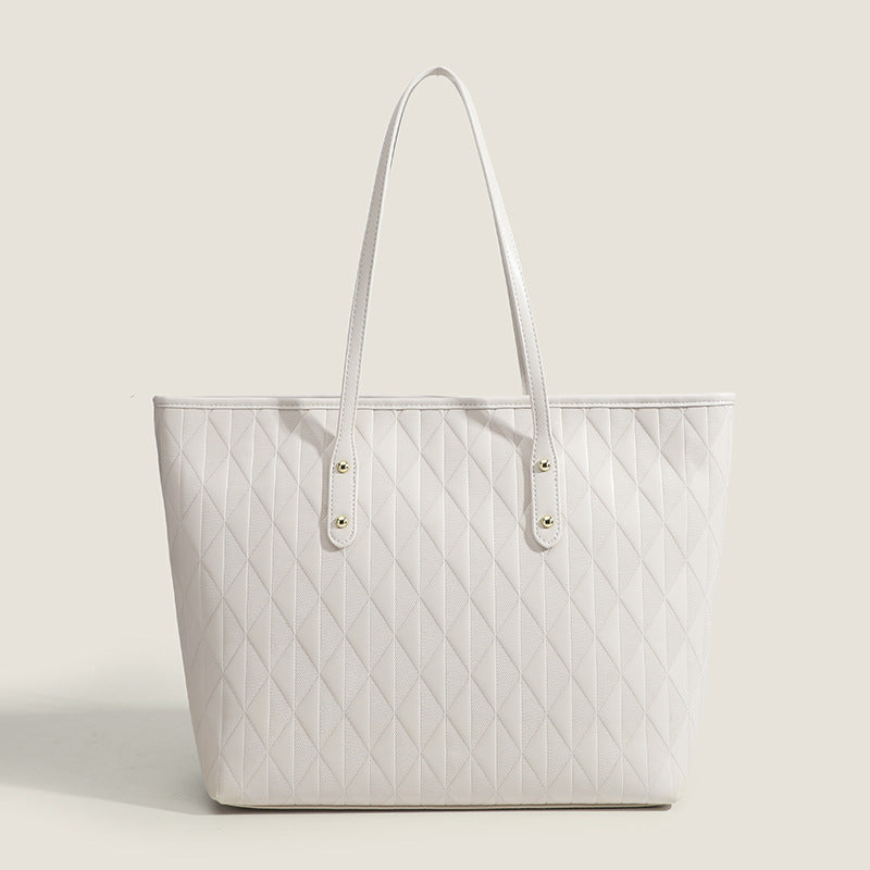 Damen tote Tasche mit elegantem Rautendesign und praktischen Innenfächern Nord Taschen