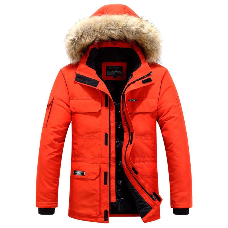 Herren Wattierter Parka mit Kunstfellkapuze, wind- und wasserabweisender Hülle Nord Taschen