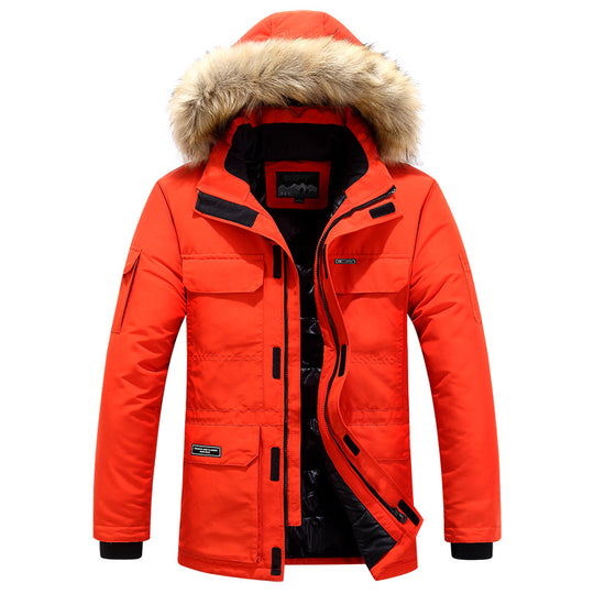 Herren Wattierter Parka mit Kunstfellkapuze, wind- und wasserabweisender Hülle Nord Taschen