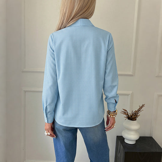 Damen Elegante Bluse mit Schleifenkragen Nord Taschen