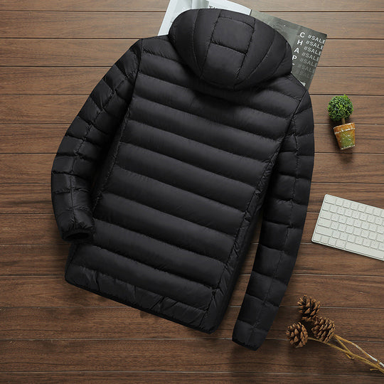 Herren ultraleichter gesteppter Parka mit Kapuze und thermoregulierender Isolierung Nord Taschen