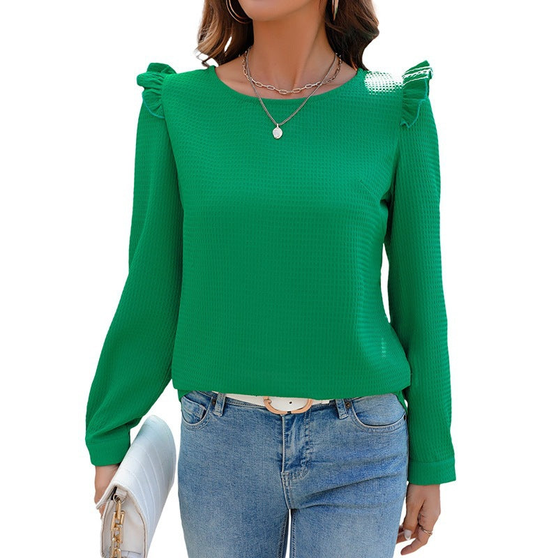Damen Elegante Bluse mit Rüschen Nord Taschen