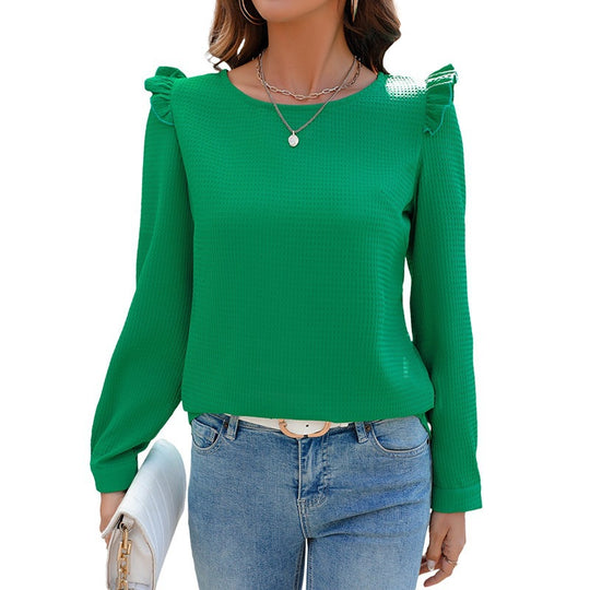 Damen Elegante Bluse mit Rüschen Nord Taschen