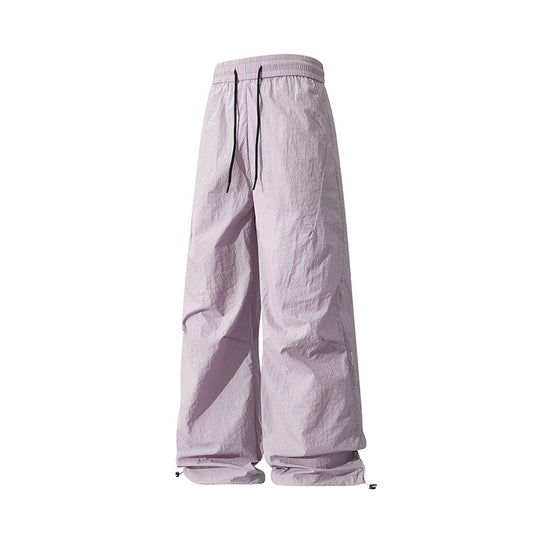 Unisex Weite technische Nylon-Hose mit Kordelzug und verstellbarem Saum Nord Taschen