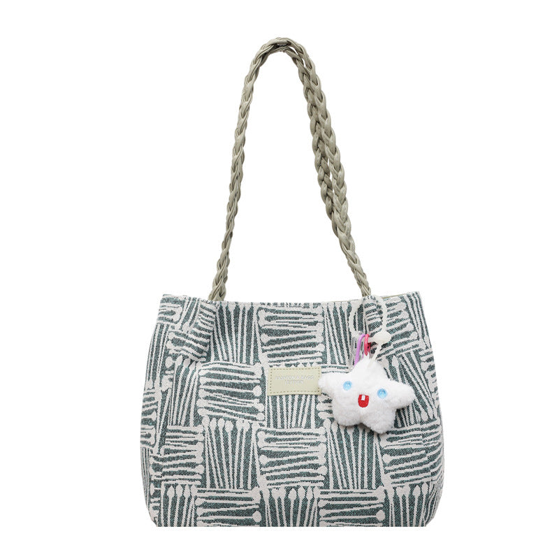 Damen Hobo Tasche mit geflochtenem Tragegriff Nord Taschen