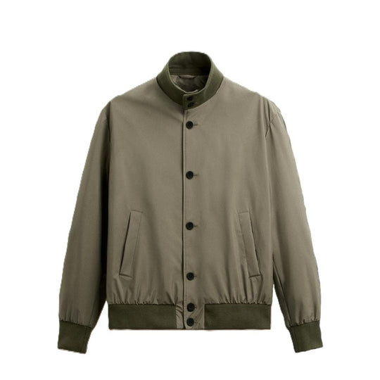 Herren Leichter Blouson mit Stehkragen, Knopfleiste und gerippten Bündchen Nord Taschen
