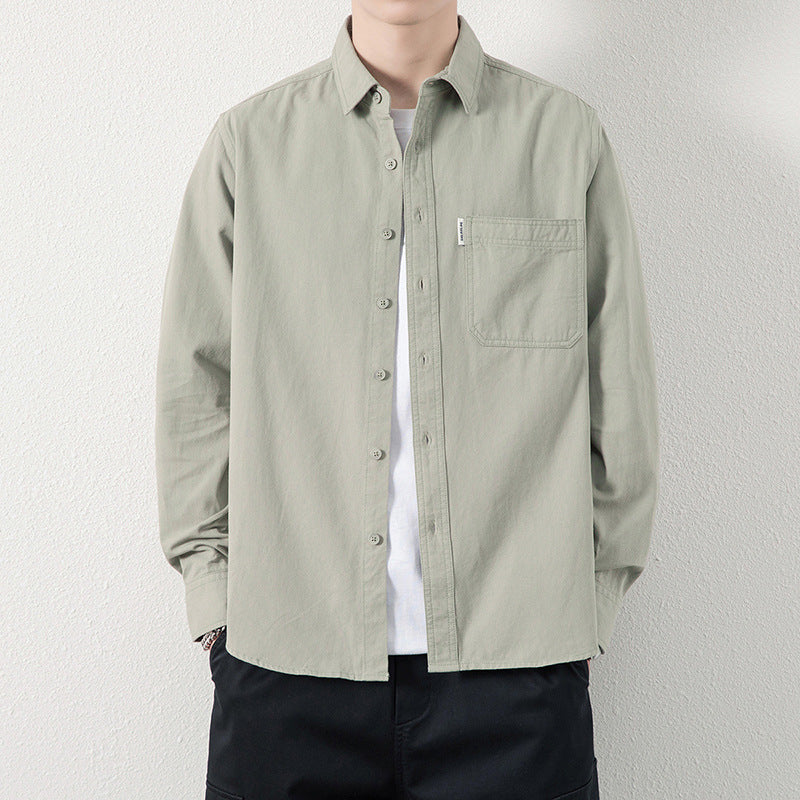 Herren Lässiges Utility-Overshirt aus Canvas mit Brusttasche und verstärkten Nähten Nord Taschen