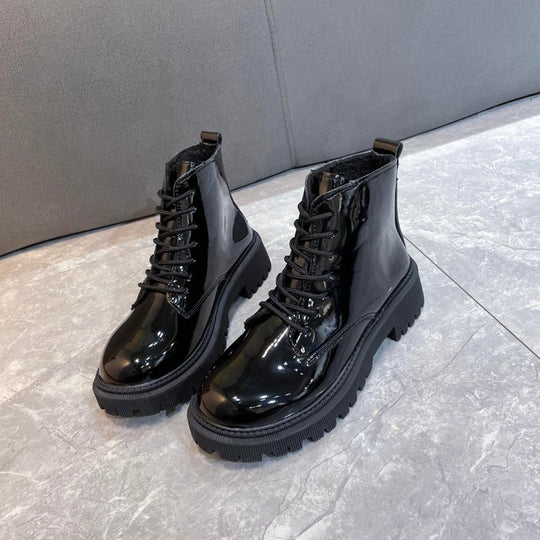 Damen Plateau-Schnürstiefelette mit robuster Profilsohle Nord Taschen