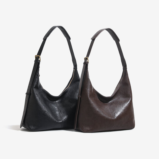 Damen Hobo-Tasche aus edlem Leder mit verstellbarem Schulterriemen Nord Taschen
