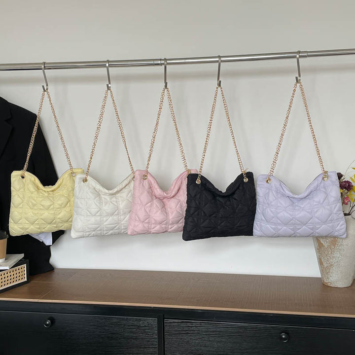 Damen elegante Kettenhandtasche mit gestepptem Design Nord Taschen