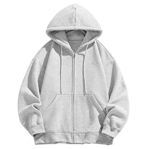 Herren Oversize Kapuzen‑Sweatjacke mit durchgehendem Reißverschluss und Kängurutasche Nord Taschen
