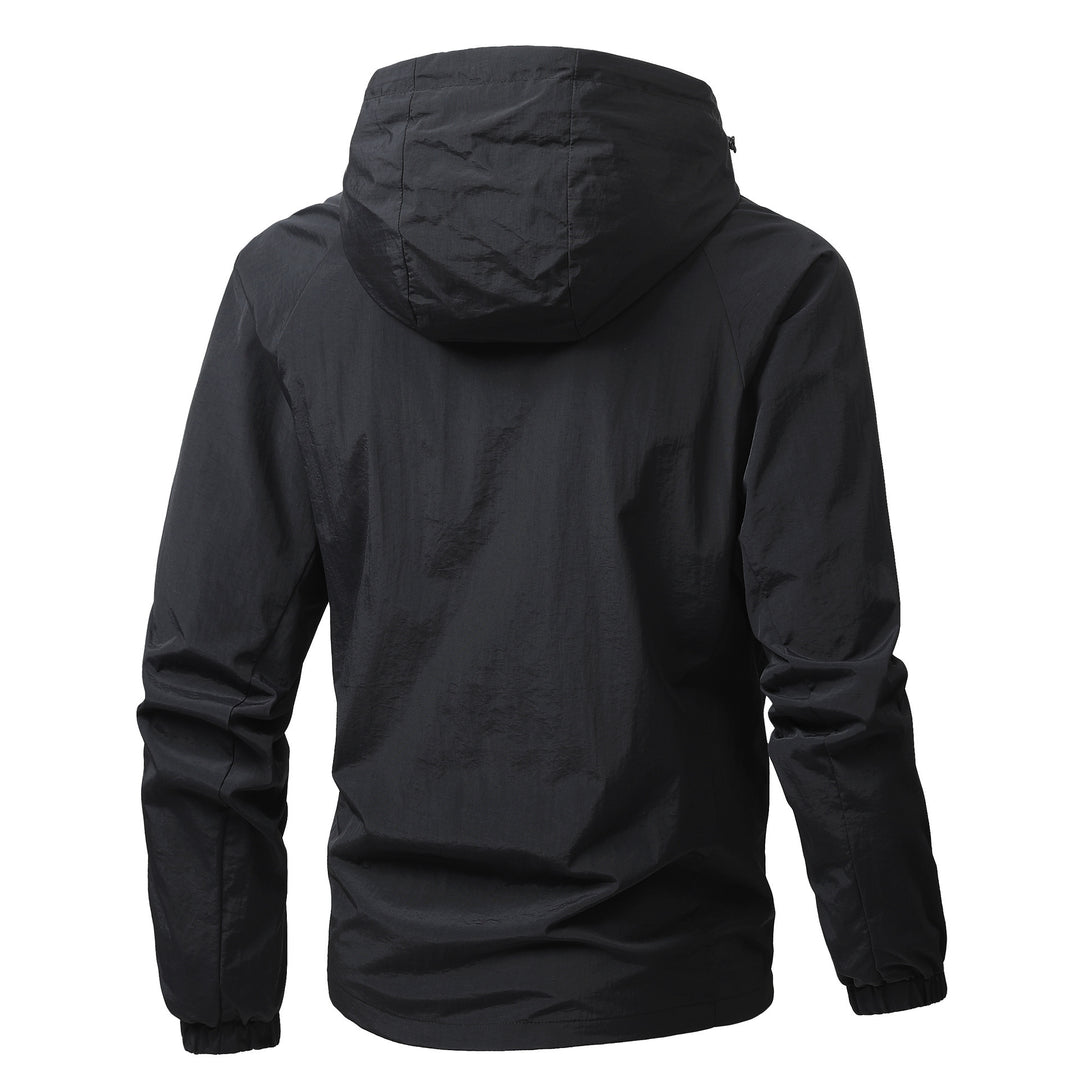 Herren Leichte Kapuzen-Übergangsjacke mit wind- und wasserabweisendem Funktionsmaterial Nord Taschen