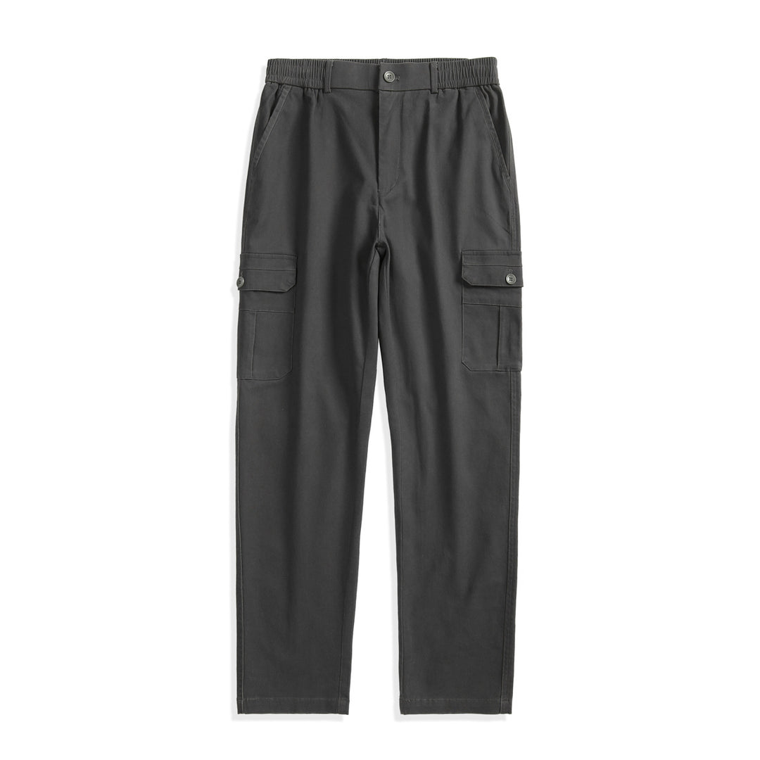 Herren Gerade geschnittene Cargo-Hose mit elastischem Bund und aufgesetzten Klappentaschen Nord Taschen