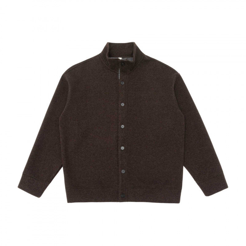 Unisex Boxy-Strickcardigan mit Stehkragen und durchgehender Knopfleiste Nord Taschen