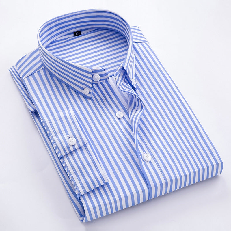 Herren gestreiftes Businesshemd mit Button-Down-Kragen und taillierter Silhouette Nord Taschen