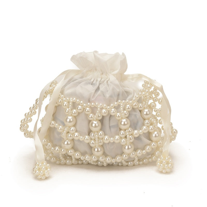 Damen Clutch mit Perlenakzenten und floralem Design Nord Taschen