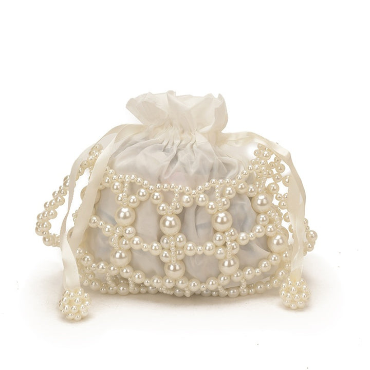 Damen Clutch mit Perlenakzenten und floralem Design Nord Taschen