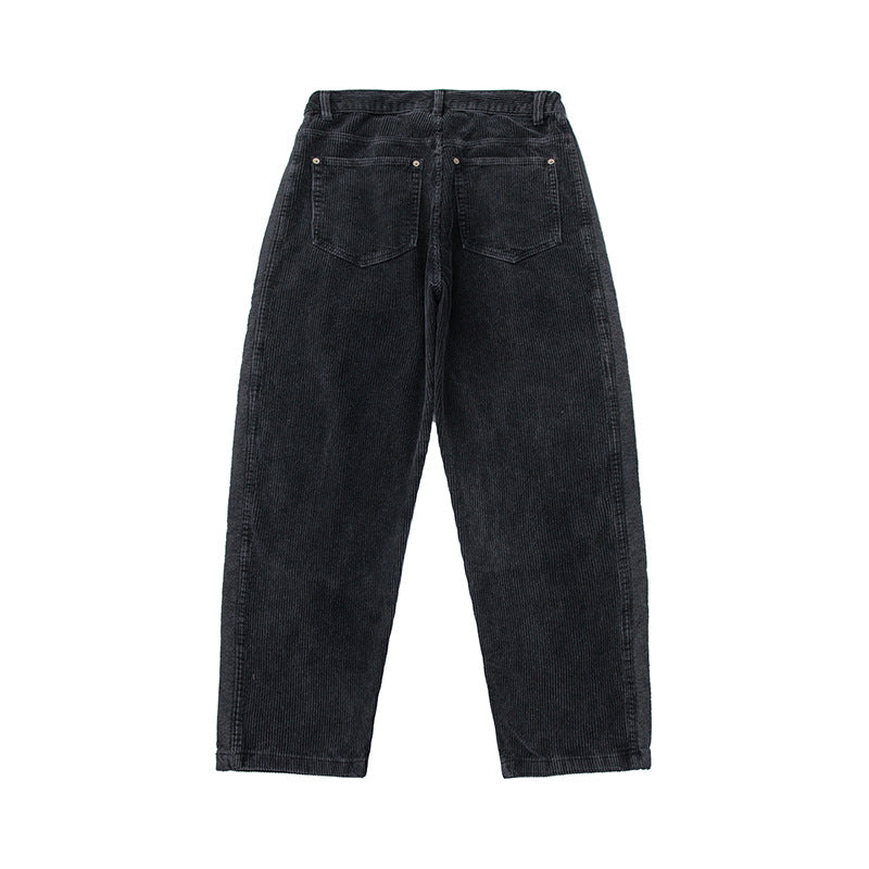Herren Cordhose im Relaxed-Fit mit elastischem Tunnelzugbund und Used-Details Nord Taschen
