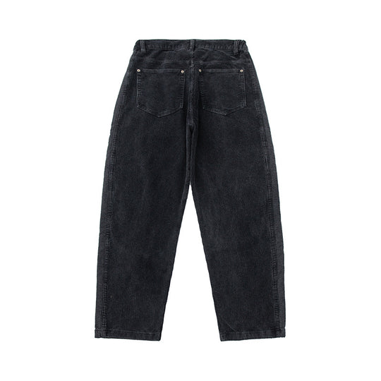 Herren Cordhose im Relaxed-Fit mit elastischem Tunnelzugbund und Used-Details Nord Taschen