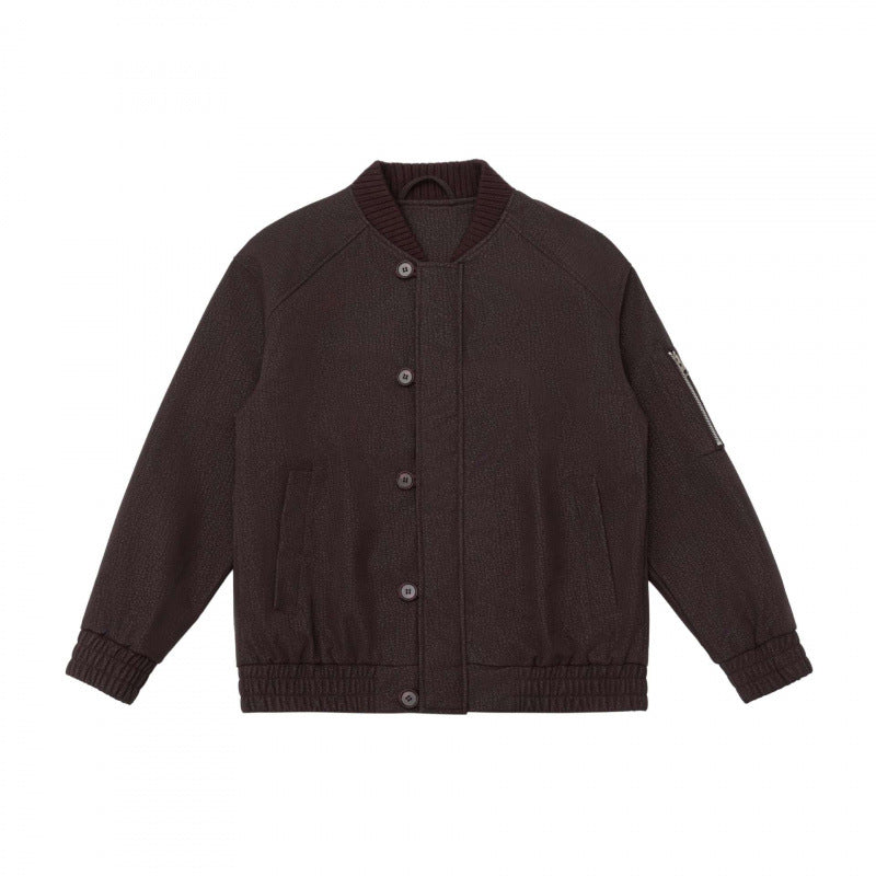 Herren Boxy-Bomberjacke mit strukturiertem Canvas‑Look, geripptem Saum und Ärmeltasche Nord Taschen