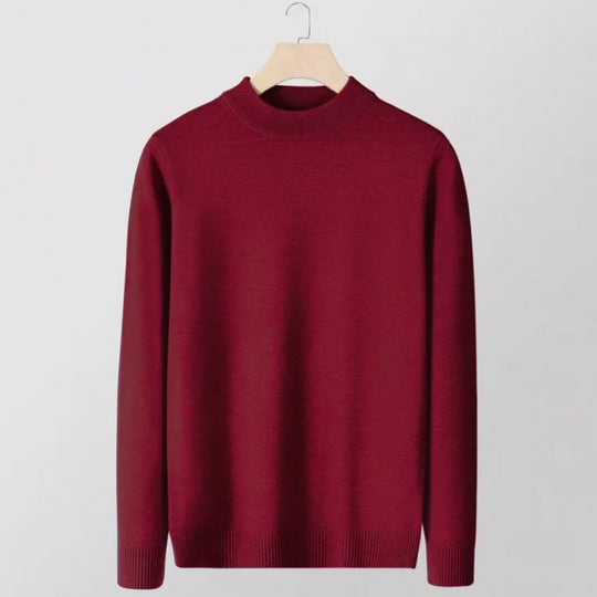 Damen Feinstrick-Stehkragenpullover aus Baumwollmix mit gerippten Bündchen Nord Taschen