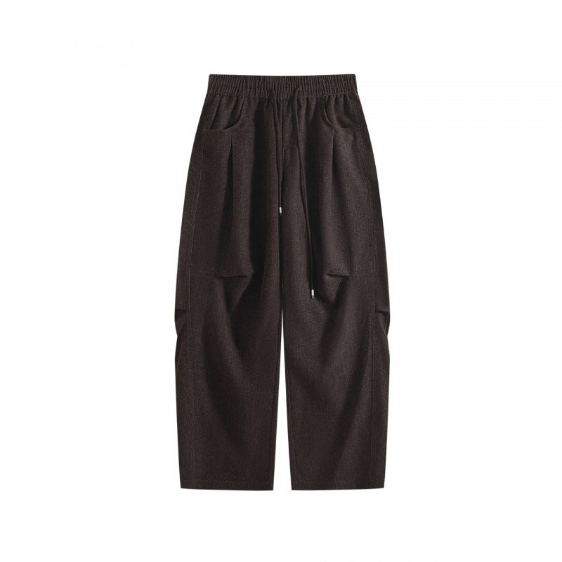 Damen Weite High‑Waist-Hose mit Tunnelzug und großen aufgesetzten Taschen Nord Taschen
