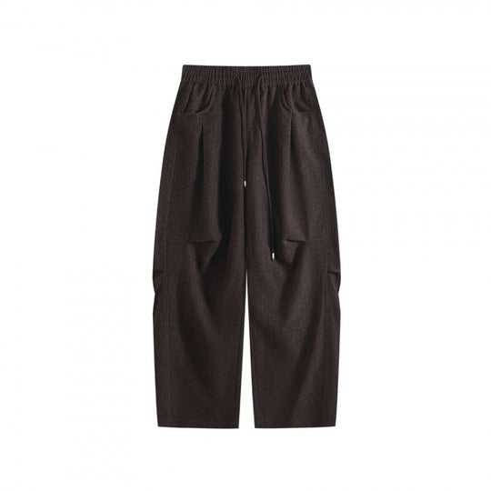 Damen Weite High‑Waist-Hose mit Tunnelzug und großen aufgesetzten Taschen Nord Taschen