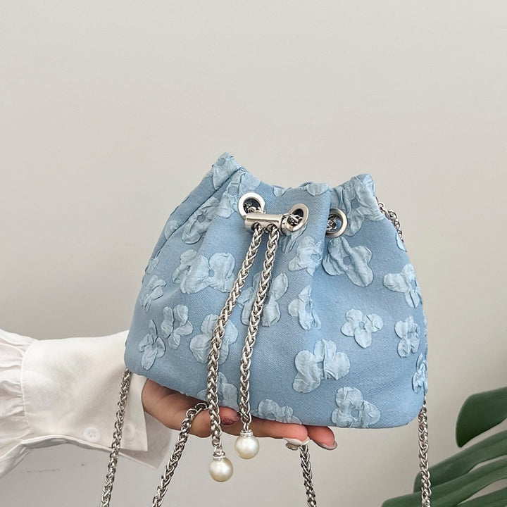 Damen Beuteltasche mit floralem Reliefdesign Nord Taschen