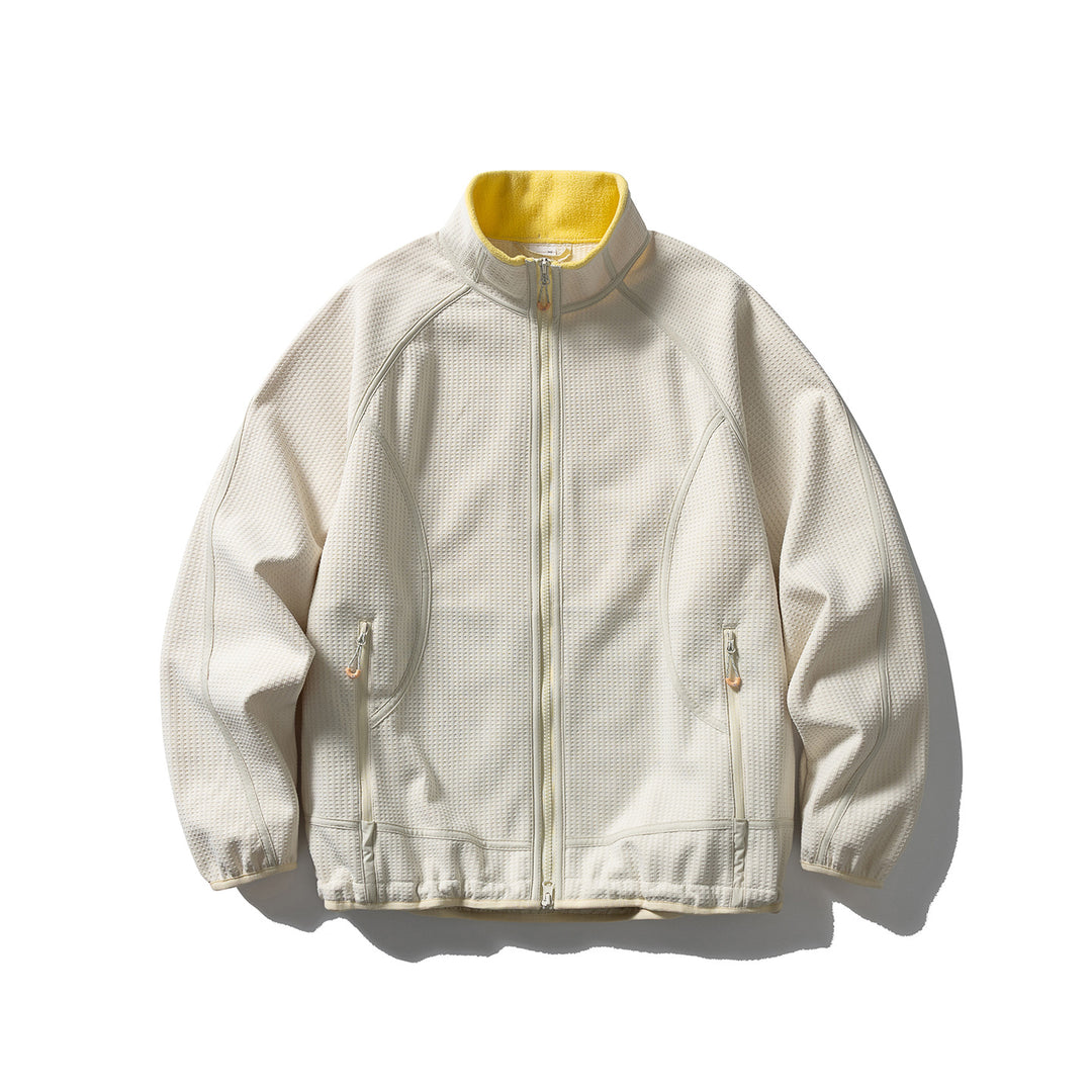 Unisex Struktur-Fleecejacke mit Reißverschluss, Raglanärmeln und elastischem Saum Nord Taschen