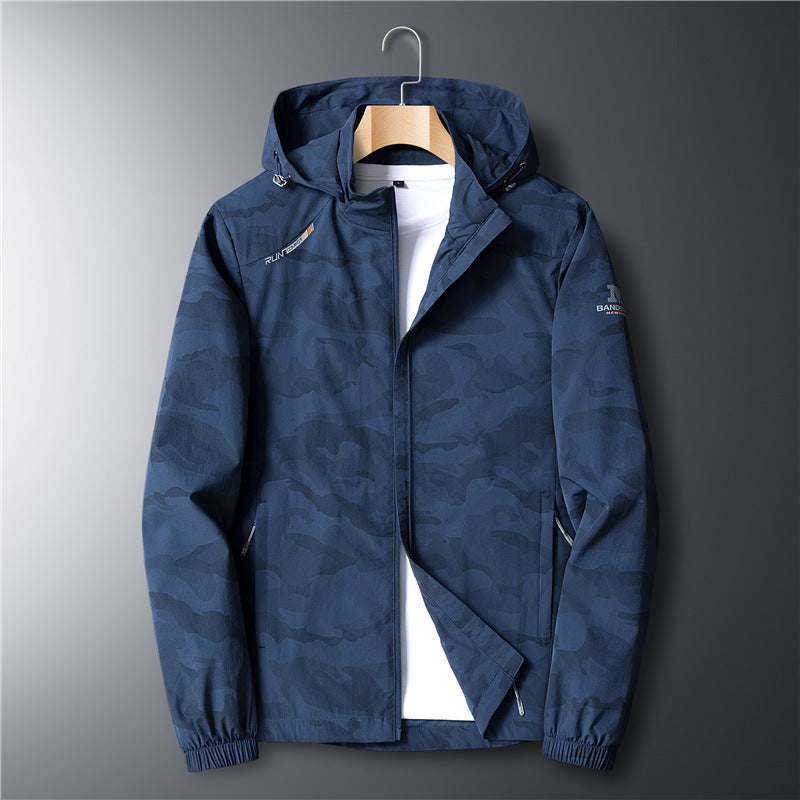 Herren Ultraleichter Softshell-Hoodie mit Tarnmuster, wasserabweisend und atmungsaktivem Meshfutter Nord Taschen