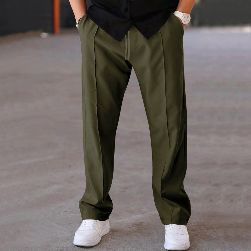 Herren Relaxed-Fit Freizeit-Hose mit Bügelfalte, Tunnelzug und Eingrifftaschen Nord Taschen