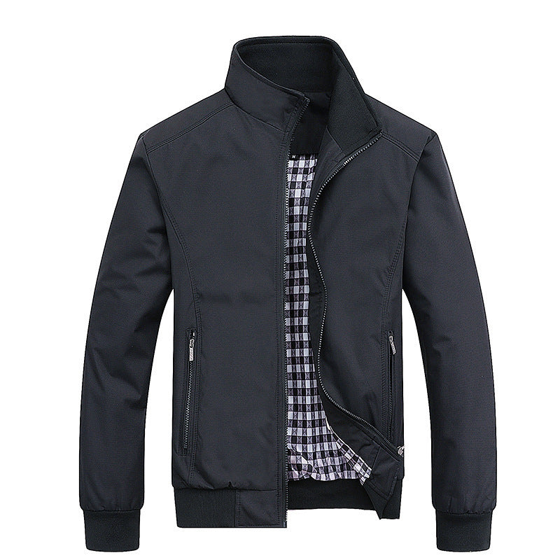 Herren Urbaner Stehkragen‑Blouson aus windabweisendem Softshell mit kariertem Thermofutter Nord Taschen
