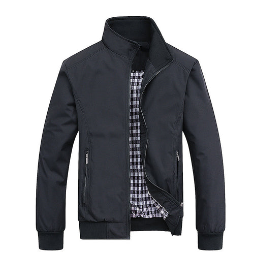 Herren Urbaner Stehkragen‑Blouson aus windabweisendem Softshell mit kariertem Thermofutter Nord Taschen
