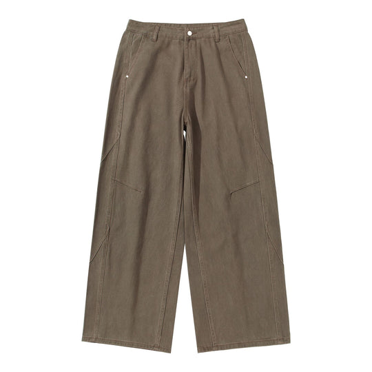 Damen Hochtaillierte Utility-Culotte-Hose mit weitem Bein und aufgesetzten Taschen Nord Taschen