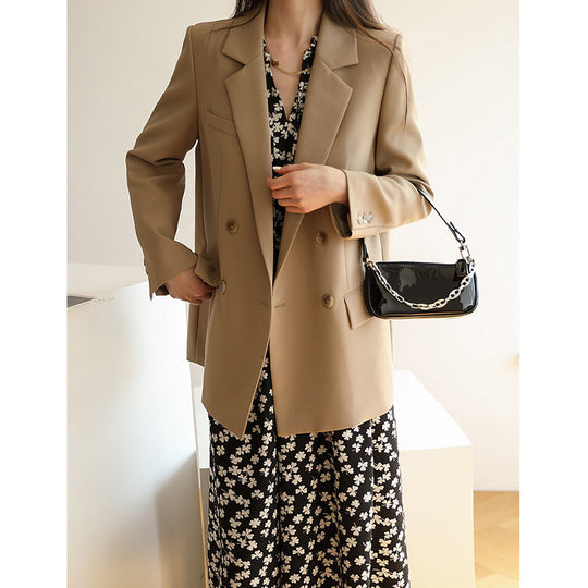 Damen Elegante Oversized Blazerjacke Nord Taschen
