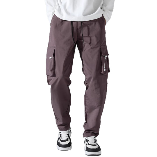 Herren Tapered Cargo-Jogginghose mit elastischem Tunnelzug, multifunktionalen Klapptaschen & ergonomischen Nähten Nord Taschen