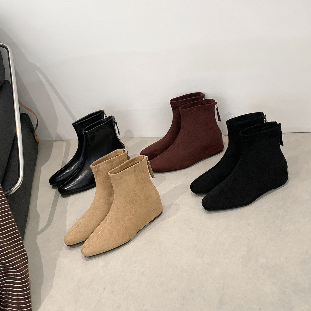 Damen Schlanke Ankle‑Boots mit elastischem Schaft und rückseitigem Reißverschluss Nord Taschen
