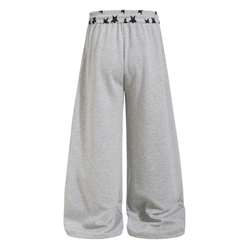 Damen Extraweite Palazzo-Sweathose mit Komfortbund, Kordelzug und Sternapplikation Nord Taschen