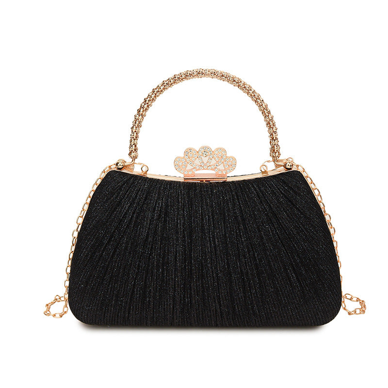 Damen Glamouröse Clutch-Tasche mit funkelndem Kettenhenkel Nord Taschen