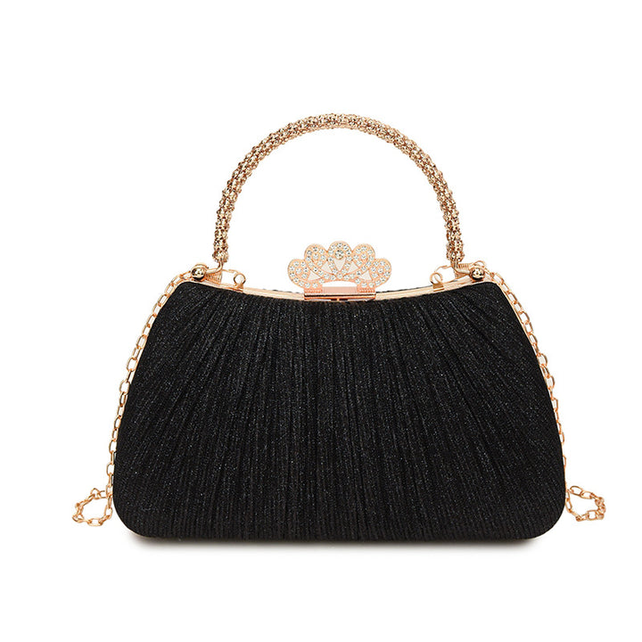 Damen Glamouröse Clutch-Tasche mit funkelndem Kettenhenkel Nord Taschen