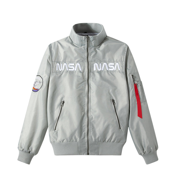 Men's  NASA embroidered chest-panel technical flight jacket Nord Taschen