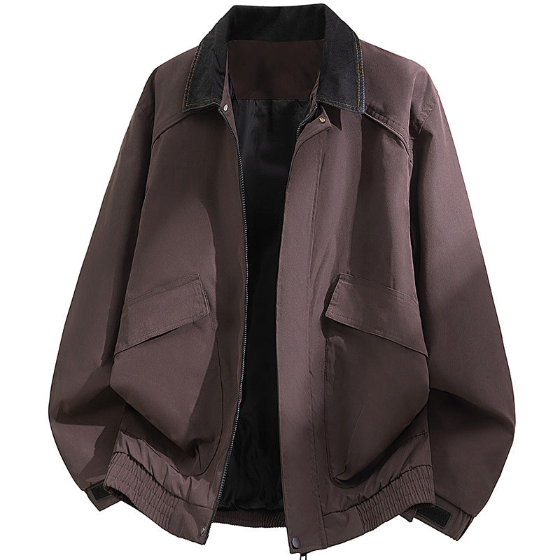 Herren Oversized Utility-Blouson mit Cordkragen, Pattentaschen und elastischem Saum Nord Taschen