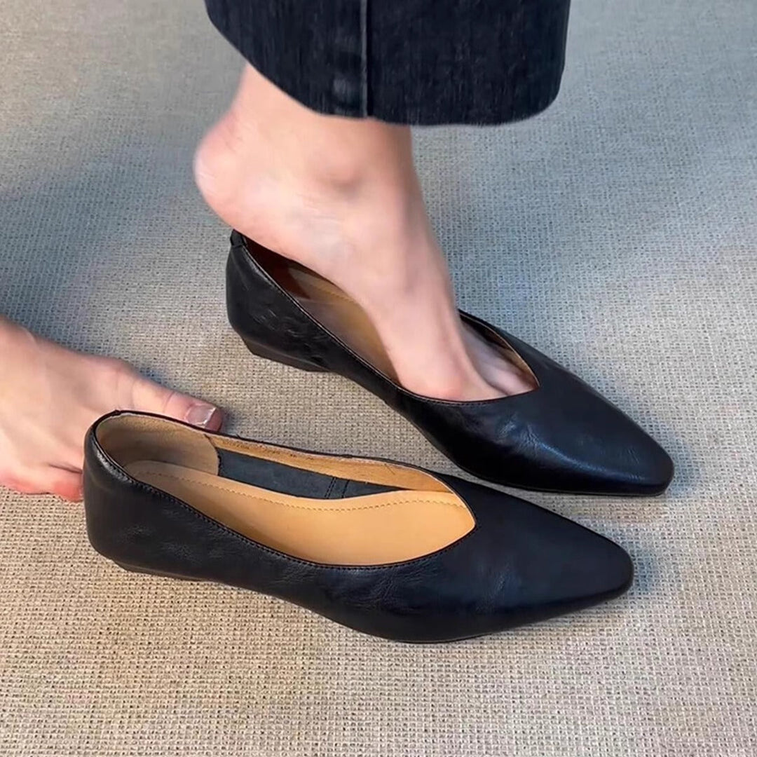 Damen spitze Slipper mit eleganter V-Ausschnittform - Arvani