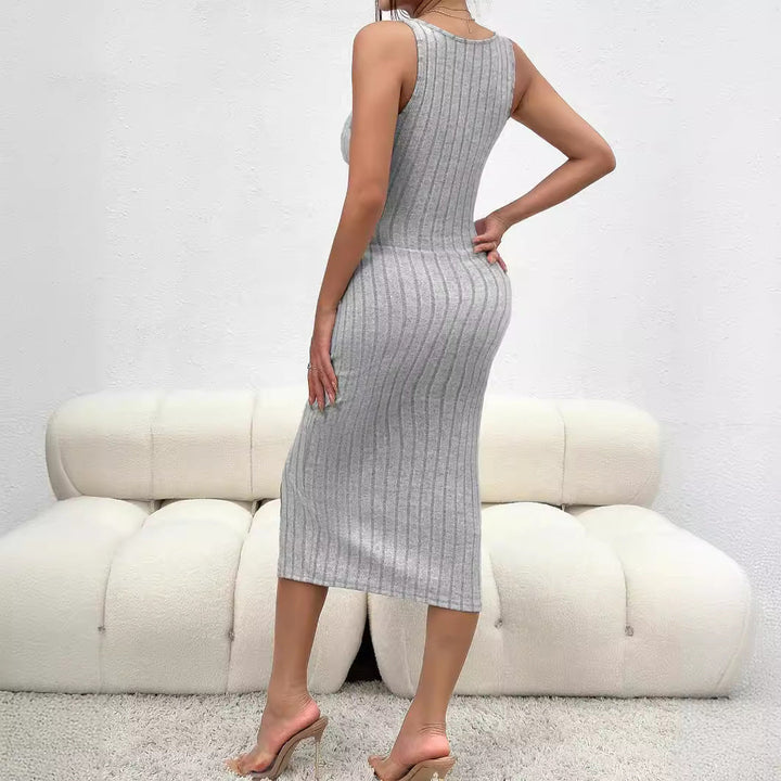 Damen Figurbetontes Trägerkleid mit seitlichem Schlitz