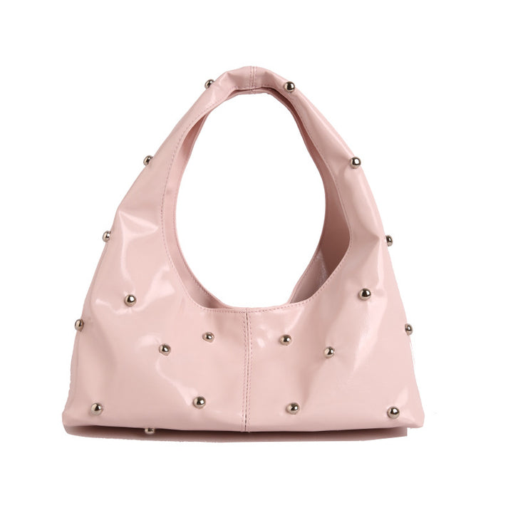 Damen glänzende Handtasche mit strukturiertem Design Nord Taschen