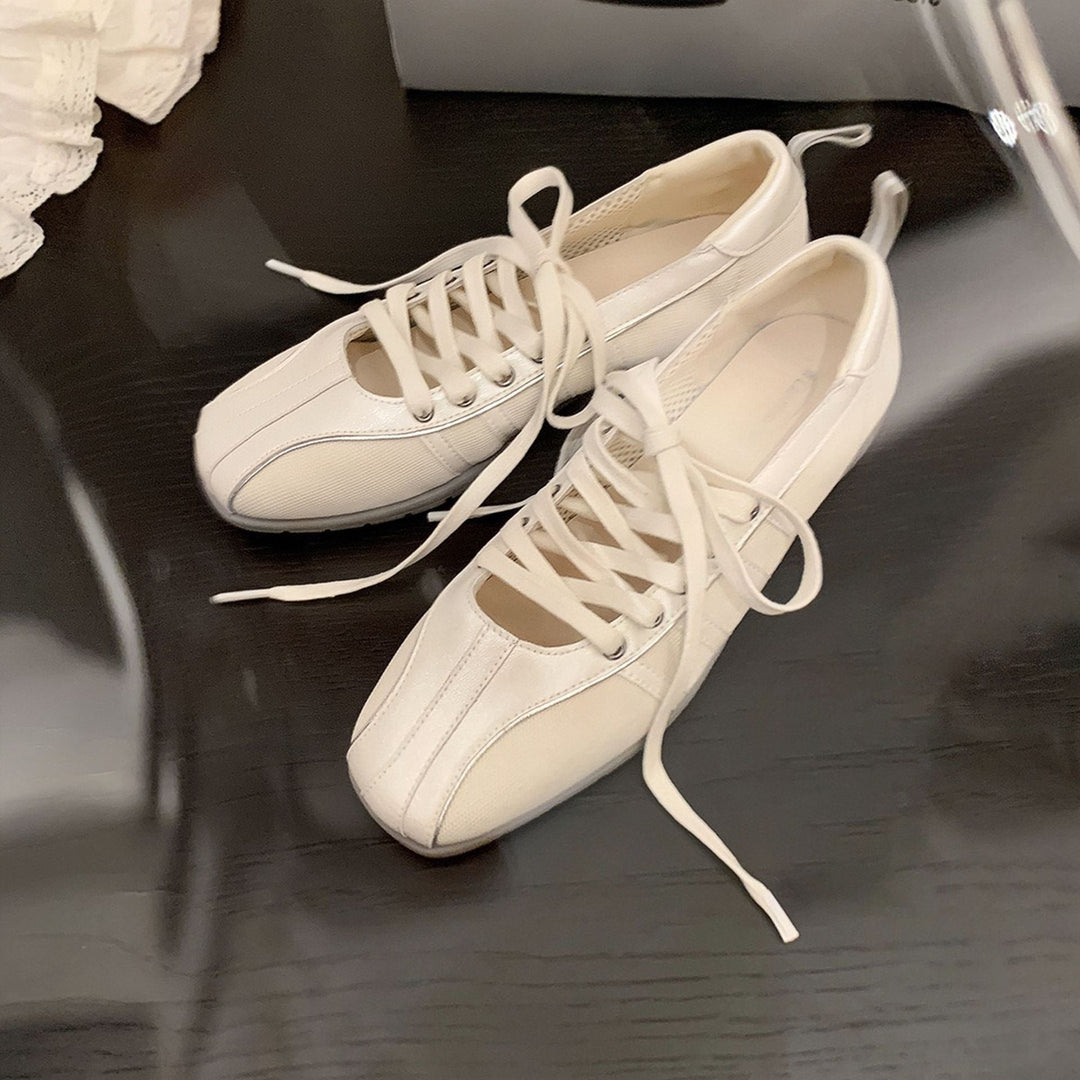 Damen Sportliche Schnürschuhe mit atmungsaktiver Obermaterialstruktur und rutschfester Sohle