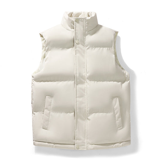 Herren Leichte isolierte Outdoor-Steppweste mit hohem Stehkragen und verdeckter Reißverschlussblende Nord Taschen