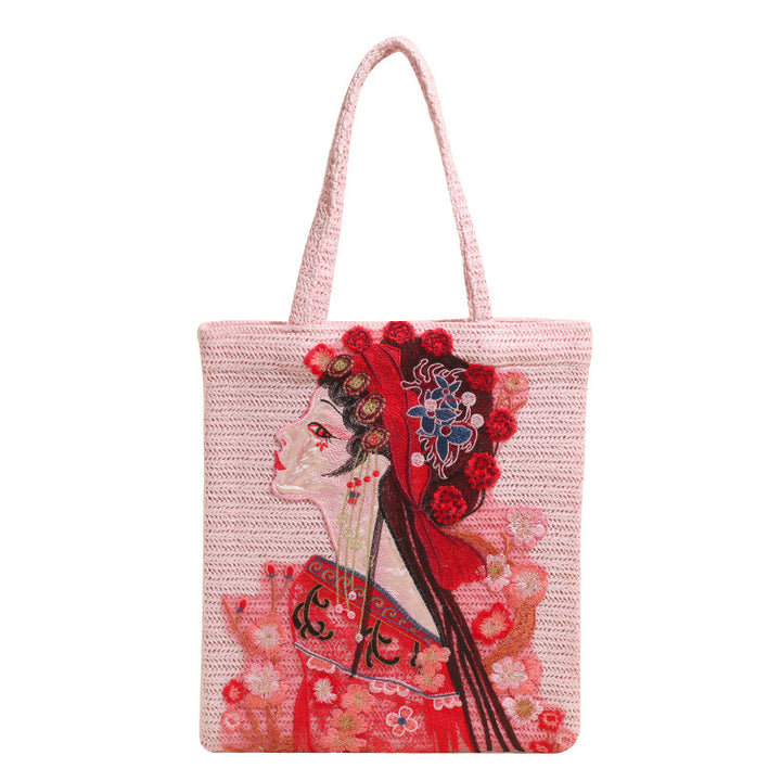 Damen Handtasche mit künstlerischer Stickerei Nord Taschen