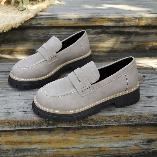 Damen Chunky-Lug-Loafer mit Penny-Riemen und profilierter Gummisohle Nord Taschen