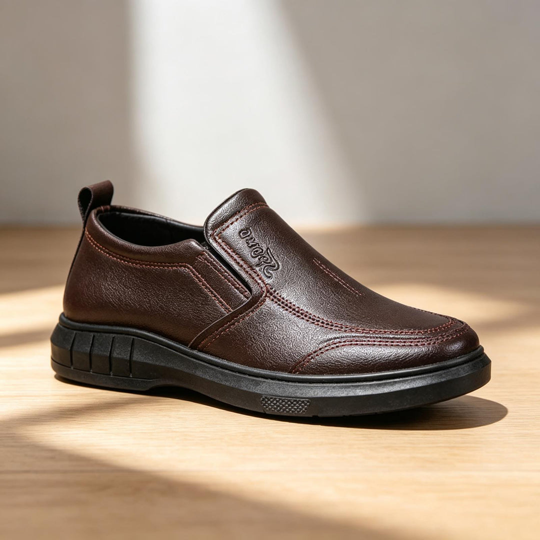 Herren Bequeme Leder Slipper Nord Taschen
